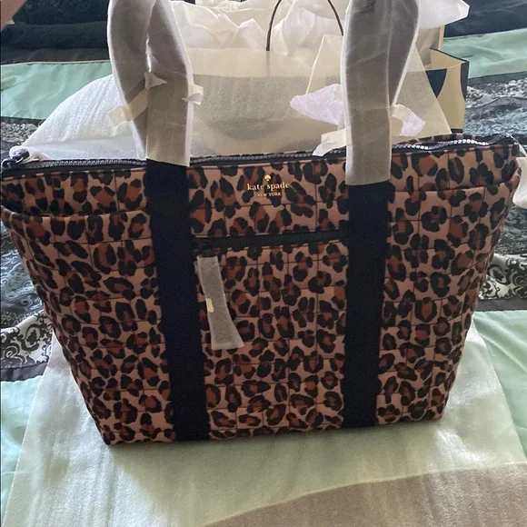 Kate Spade Brown and Black Leopard Print Tote - Picture 5 of 11